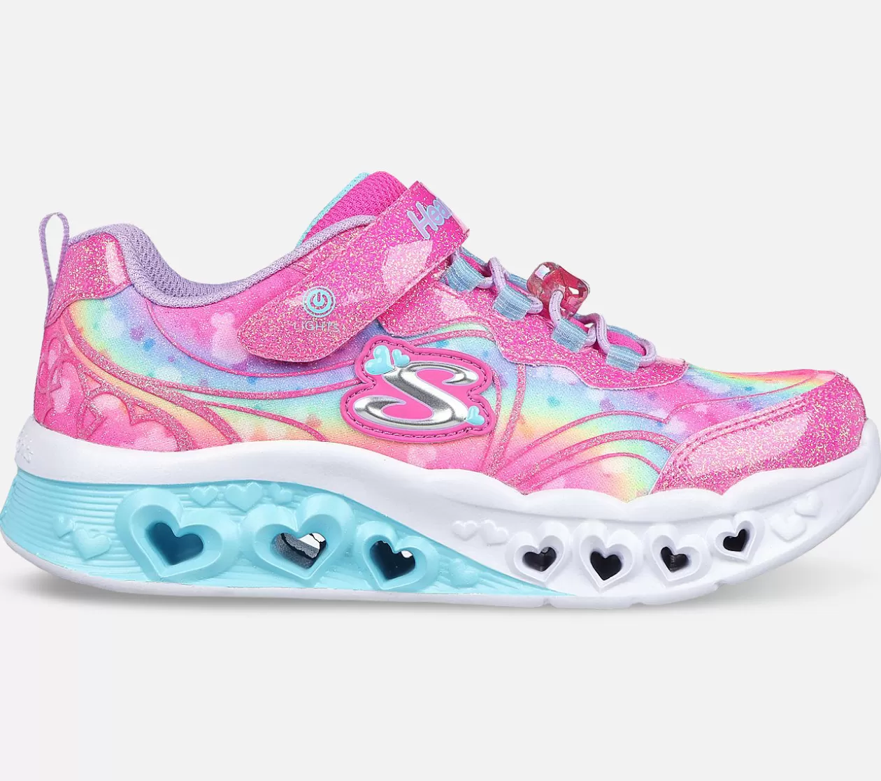 Børn SKECHERS Flutter Heart Lights - Groovy Swirl