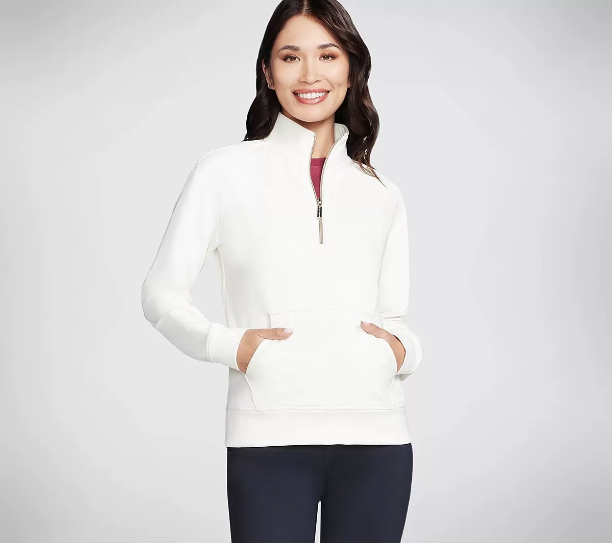 Dame SKECHERS GO LUXE Rib 1/4 Zip